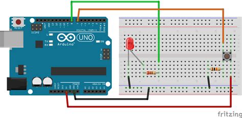 Arduino - Turn LED ON and OFF With Button - The Robotics Back-End