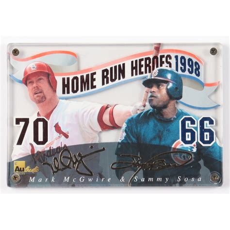 Mark McGwire & Sammy Sosa 1998 Authentic Images Home Run Heroes 24K ...