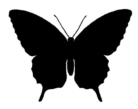 The Graphics Monarch: Free Butterfly Silhouette Image Grayscale Digital ...