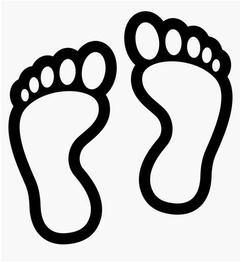 Transparent Foot Prints Png - Footprint Clipart Black And White, Png ...