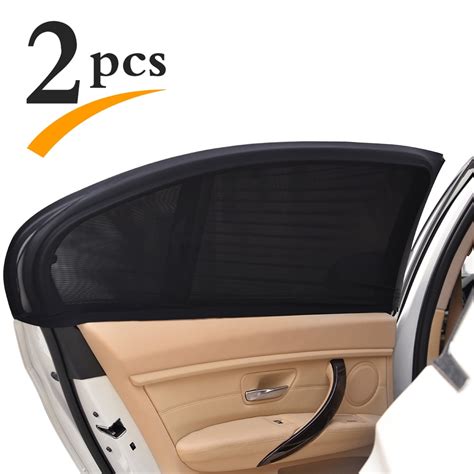 Car Window Shade- 2 Pack- Universal Cling Sunshade for Car Side Windows ...