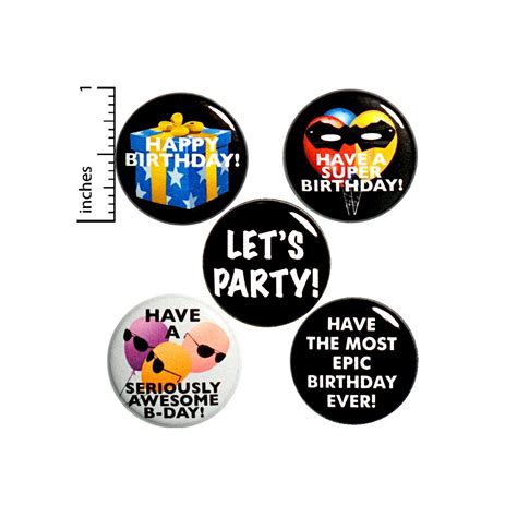 Funny Birthday Buttons Cute Pin for Backpack or Jackets Lapel Pins ...