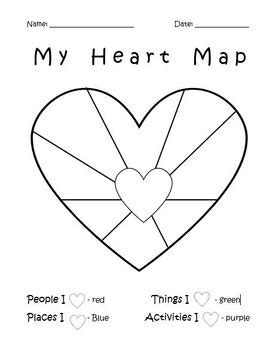 Heart Map by Rachel's Classroom | Teachers Pay Teachers