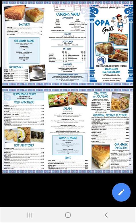 Online Menu of Opa Grill Restaurant, Kenilworth, New Jersey, 07033 - Zmenu