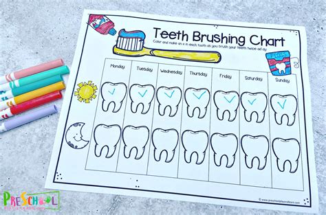 Teeth Brushing Chart Printable - Printable Word Searches