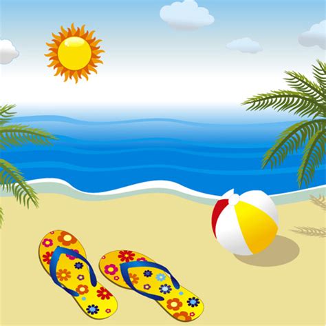 Sunny Day On the Beach Clip Art – Cliparts