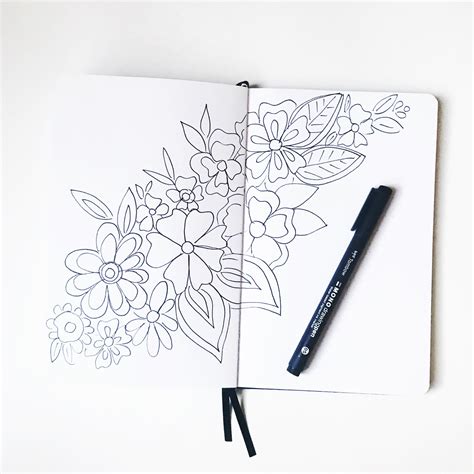 Tips for Drawing Simple Flowers Using MONO Drawing Pens - Tombow USA Blog