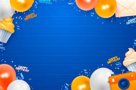 Free Vector | Realistic birthday greeting background