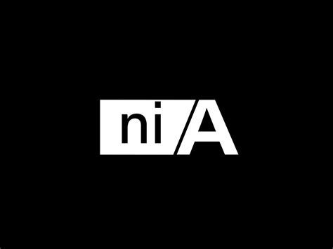 NIA Logo and Graphics design vector art, Icons isolated on black ...