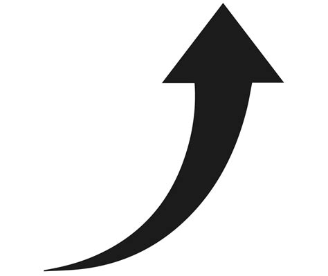 Curve arrow upward icon png on Transparent Background 14455887 PNG