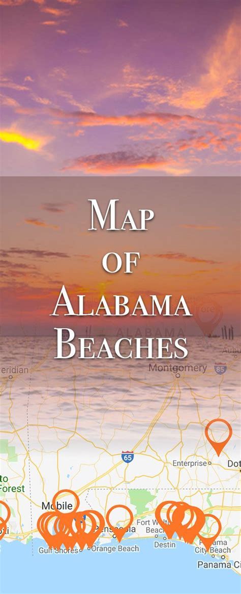 Alabama Beaches Map. Map of 30+ best beaches of Alabama! Amazing places ...