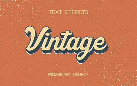 Premium PSD | Retro style text effect