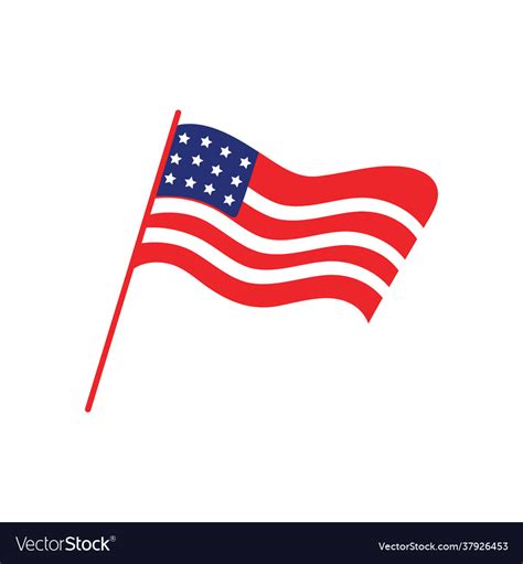 Usa flag icon design template isolated Royalty Free Vector