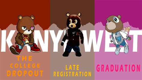 The original kanye trilogy (The college dropout bear fanart by ...