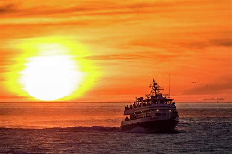 Sunset Ferry Photograph by Michael Weber