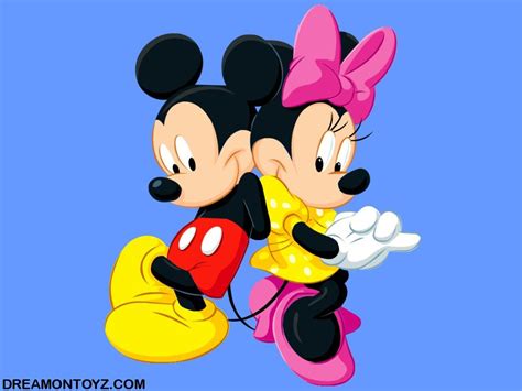 mickey mouse | Cartoon wallpaper of Mickey Mouse with Minnie Mouse on ...