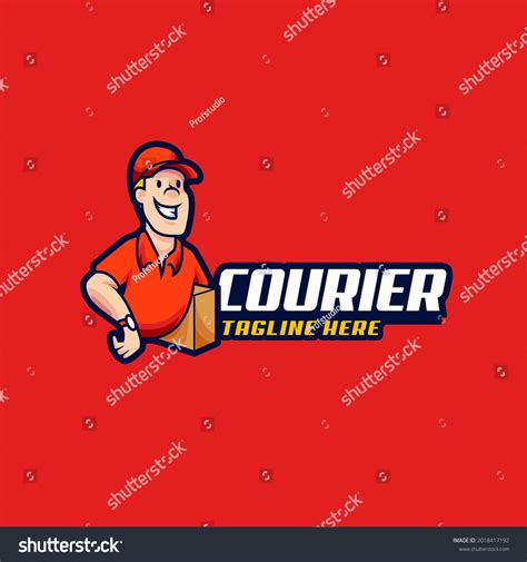 Courier Mascot Logo Design Illustration Courier Stock Vector (Royalty ...