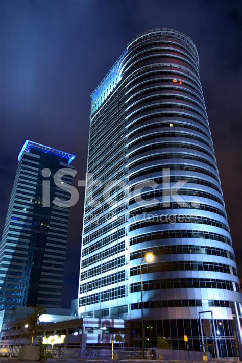 Modern Office Building At Night Stock Photo | Royalty-Free | FreeImages