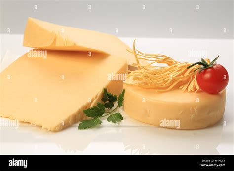 Different types of cheese slices Stock Photo - Alamy