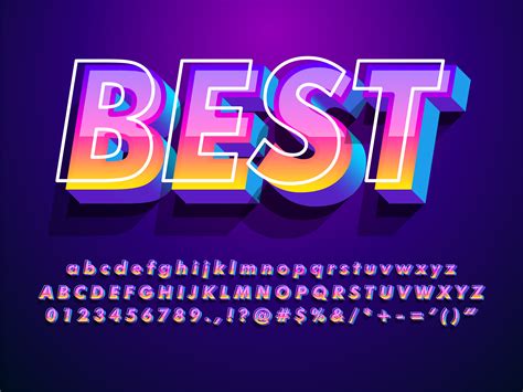 Modern And Futuristic Font With Cool Effect 555695 Vector Art at Vecteezy