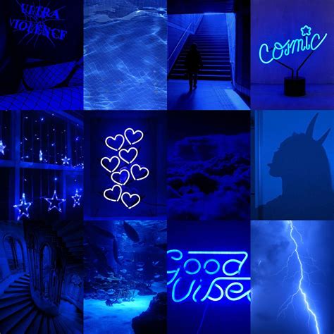 150 Blue Aesthetic Digital Collage Kit Dark Blue Wall - Etsy UK