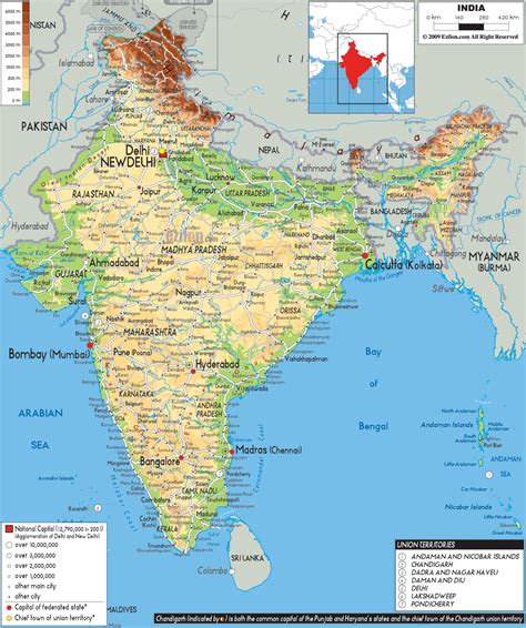 India Physical Map Ad India Ad Physical Map India Map Physical Map ...