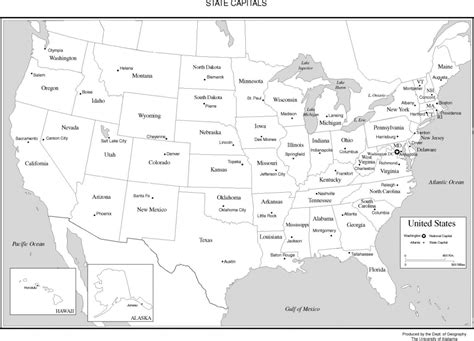 Blank Map Of Usa Showing States Printable Usa States Capitals Map ...