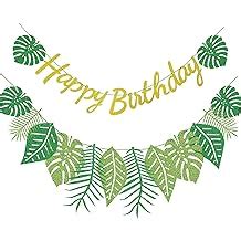 Buy Hawaiian Party Happy Birthday Banner - Hawaiian Party Decoration ...