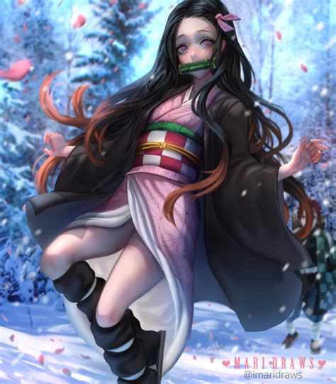 ArtStation - Nezuko Fanart, Mariana Souza | Menina anime, Personagens ...