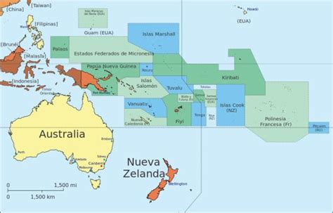 Lista de países y capitales de Oceanía