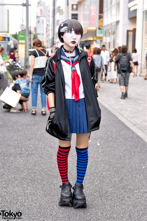 Japanese School Uniform, Demonia, Striped Socks & Momoclo Winged ...