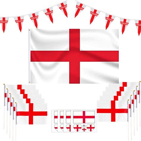 Abitoncc England Bunting Flags England Flag 3ft x 5ft England Flag ...