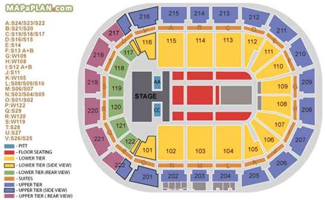 Manchester Arena seating plan - Detailed seat numbers - MapaPlan.com