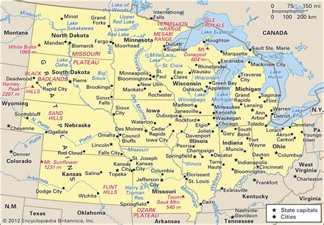 Printable Midwest Map - Printable Word Searches