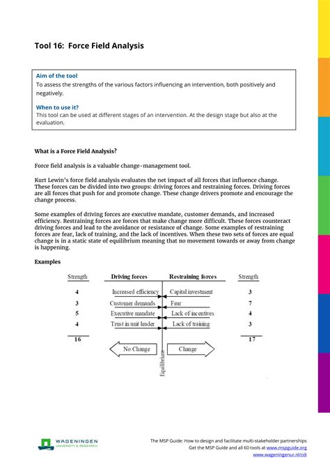 Force Field Analysis - 10+ Examples, Format, Pdf