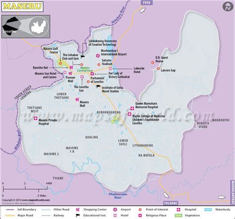 Maseru Map (With images) | Lesotho, Map, Airport club