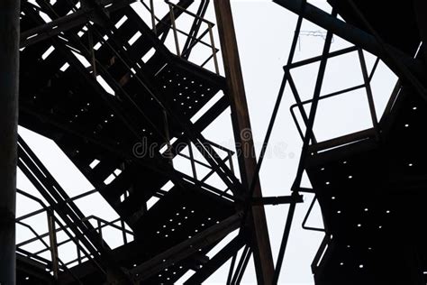 Black and White Abstract Industrial Backround Stock Image - Image of ...