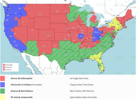 NFL Week 8 coverage map: TV schedule for CBS, Fox regional broadcasts ...