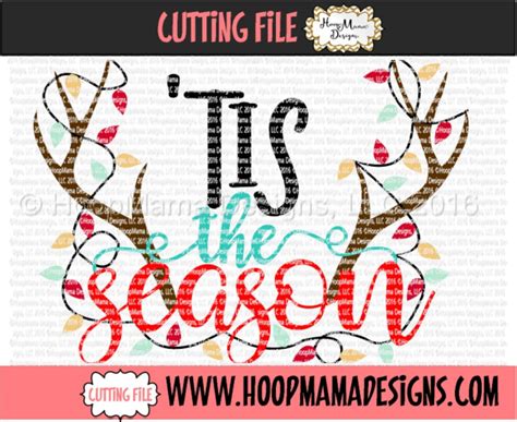 Tis the Season SVG DXF Eps and Png Files for Cutting Machines - Etsy