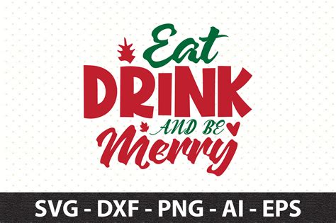 Eat Drink and Be Merry svg By orpitabd | TheHungryJPEG