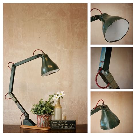 Industrial Anglepoise lamp vintage green www.salvationglasgow.com ...