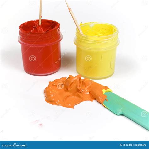 Red And Yellow Paint Mixed Royalty Free Stock Photos - Image: 9610328