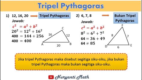 Tabel Pythagoras Rumus Tripel Pythagoras Segitiga Contoh Soal ...