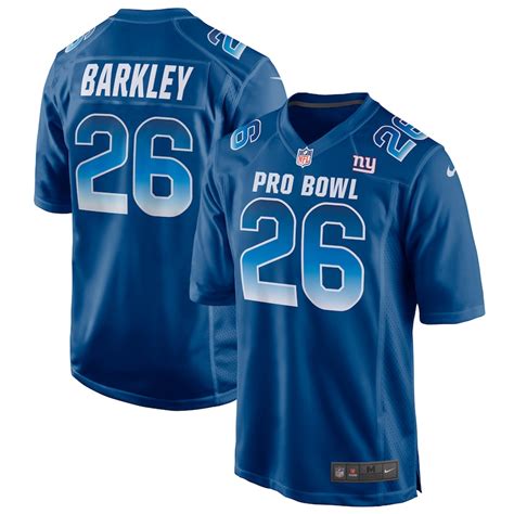 Men's Nike Saquon Barkley Royal NFC 2019 Pro Bowl Game Jersey