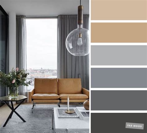 The best living room color schemes - Neutral and grey color palette ...