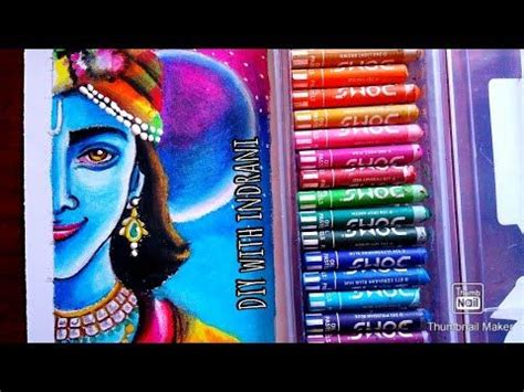 Half krishna drawing with oil pastel tutorial step by step | Oil pastel ...