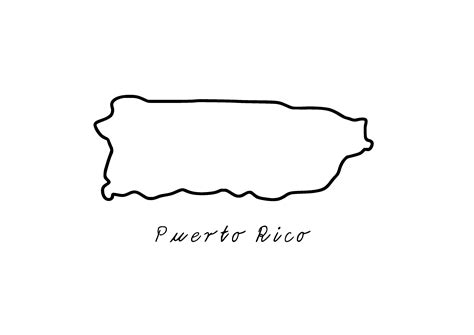 Puerto Rico Outline SVG Illustration par Filucry · Creative Fabrica