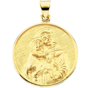 18K Gold St Anthony Medal