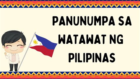 Panunumpa sa Watawat ng Pilipinas + Panatang Makabayan (Filipino) 🇵🇭 ...