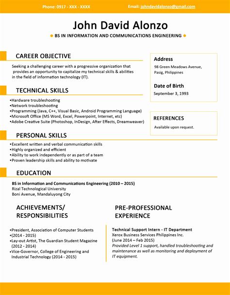 5 Jobstreet Resume Sample - Free Samples , Examples & Format Resume ...